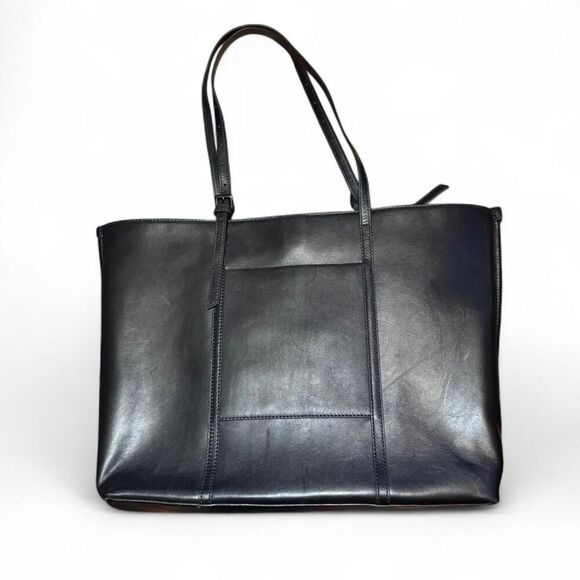 Thacker Kay 3 compartment Tote with calf hair animal print and leather - Picture 2 of 6